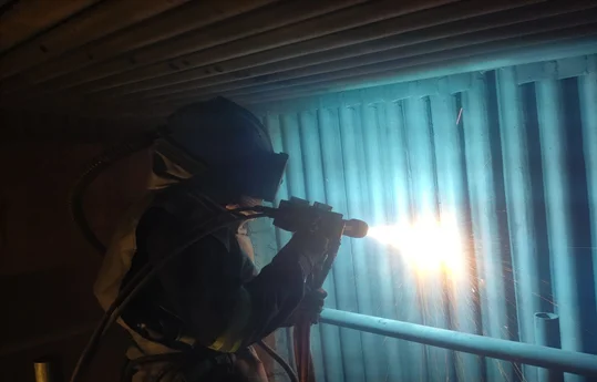 Arc Spray Coating on Water Wall Tube