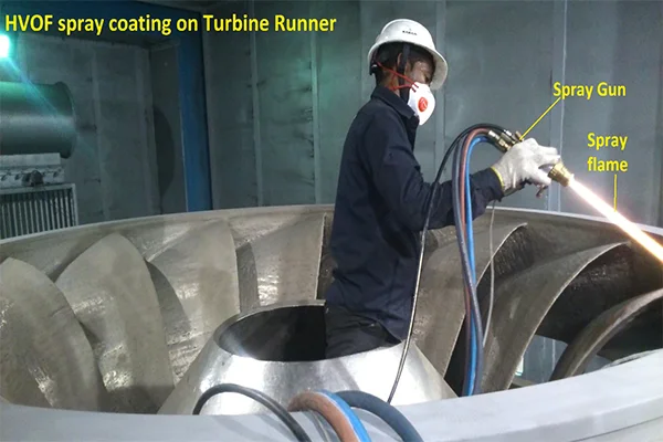 HVOF Spray Coating On Turbine Runner